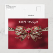 Rote Schleife Postkarte (Vorne/Hinten)