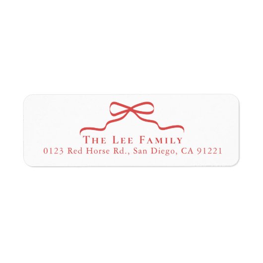 Rote Schleife Rücksendeadresse (Vorne)