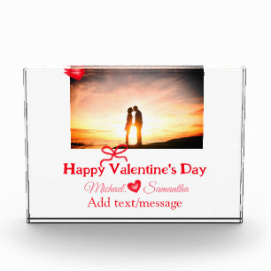 Rote Schleife Valentinstag Foto Name Herz Liebe 