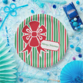 Rote Schleife Weihnachtsfeier Papierplatten Pappteller (Party)