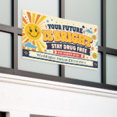 Rote-Schleife-Woche-Schule Banner (Äußeres Gebäude)
