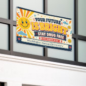 Rote-Schleife-Woche-Schule Banner (Äußeres Gebäude)