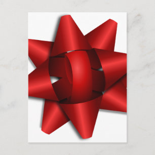 rote Schleifen-Feiertags-Geschenkband-Party-Shower Postkarte