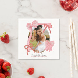 Rote Schleifen Foto-Abschluss Serviette