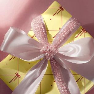 Rote Schleifenbögen - Klassisches Valentinstag-Ges Geschenkpapier Set