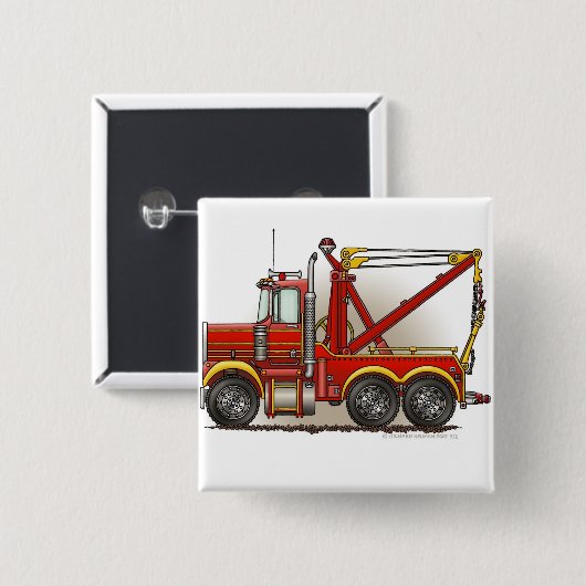 Rote Schleppseil-LKWwrecker-Buttone Button (Vorne & Hinten)