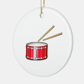 rote Schlingegraphik mit Stöcken Keramik Ornament (Links)