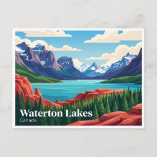 Rote Schlucht Canyon, Waterton Lakes Kanada Postkarte