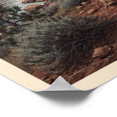 Rote Schlucht-Flusslandschaft Poster (Ecke)