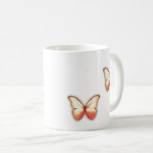 Rote Schmetterling Tasse (VorderseiteRechts)