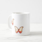 Rote Schmetterling Tasse (Vorderseite Links)
