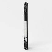 Rote Schmetterlinge auf schwarzer Spitze Case-Mate iPhone Hülle (Hinten/Links)