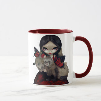 "Rote Schmetterlings-Frettchen-" Tasse