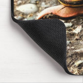 Rote Schnecke am Boden Mousepad (Ecke)