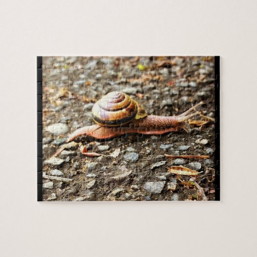 Rote Schnecke am Boden Puzzle (Horizontal)