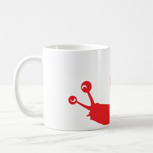 rote Schneckenikone Kaffeetasse (Links)