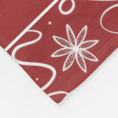 Rote Schneeblumenwirbel-Personalisierter Name Fleecedecke (Ecke)