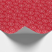 Rote Schneeflocke Geschenkpapier (Ecke)