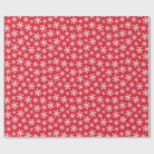 Rote Schneeflocke Geschenkpapier (Flach)