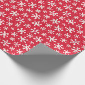 Rote Schneeflocke Geschenkpapier (Ecke)