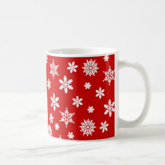 Rote Schneeflocke-Kaffee-Tasse Kaffeetasse