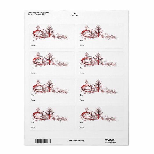 Rote Schneeflocken-Baummarke (Vorne)