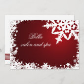 Rote Schneeflocken Business Danke Karten (Vorne/Hinten)