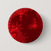 Rote Schneeflocken Button (Vorderseite)