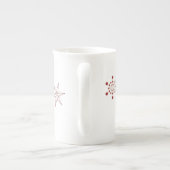 Rote Schneeflocken| Espresso-Tasse Porzellantasse (Rückseite)