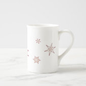 Rote Schneeflocken| Espresso-Tasse Porzellantasse (Rechts)
