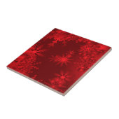 Rote Schneeflocken Fliese (Seite)
