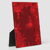 Rote Schneeflocken Fotoplatte (Seite)