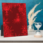 Rote Schneeflocken Fotoplatte (Seite)