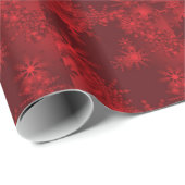 Rote Schneeflocken Geschenkpapier (Rolleneckpunkt)