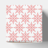 Rote Schneeflocken Geschenkschachtel (Oben)