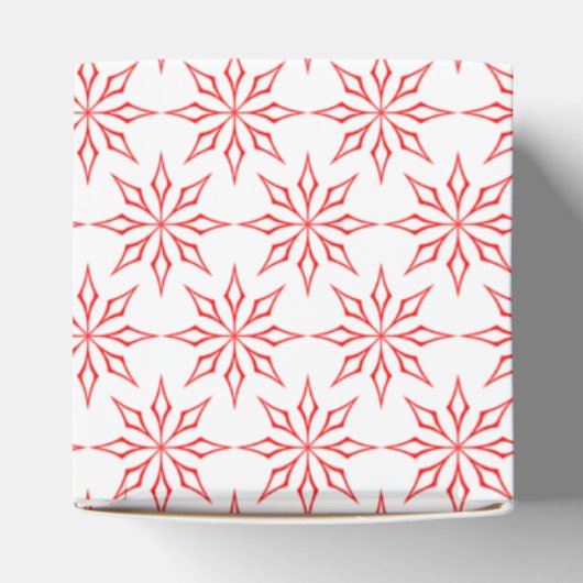 Rote Schneeflocken Geschenkschachtel (Oben)