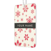Rote Schneeflocken, Ihr Name, Personalisieren Autolufterfrischer (Links)