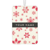 Rote Schneeflocken, Ihr Name, Personalisieren Autolufterfrischer (Rückseite)