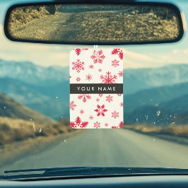 Rote Schneeflocken, Ihr Name, Personalisieren Autolufterfrischer