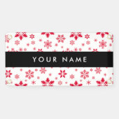 Rote Schneeflocken, Ihr Name, Personalisieren Banner (Horizontal)