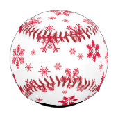 Rote Schneeflocken, Ihr Name, Personalisieren Baseball (Rückseite)