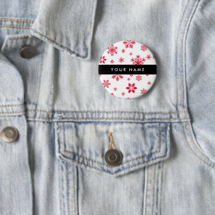 Rote Schneeflocken, Ihr Name, Personalisieren Button
