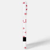 Rote Schneeflocken, Ihr Name, Personalisieren Case-Mate iPhone Hülle (Rückseite / Rechts)