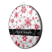 Rote Schneeflocken, Ihr Name, Personalisieren Dartscheibe (Vorderseite rechts)