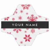 Rote Schneeflocken, Ihr Name, Personalisieren Fußball (Flach)