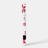 Rote Schneeflocken, Ihr Name, Personalisieren iPhone Hülle (Linke Seite)