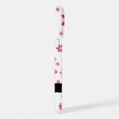 Rote Schneeflocken, Ihr Name, Personalisieren iPhone Hülle (Rechte Seite)