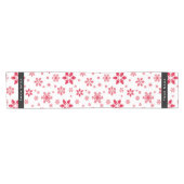 Rote Schneeflocken, Ihr Name, Personalisieren Kurzer Tischläufer (Horizontal)