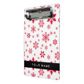 Rote Schneeflocken, Ihr Name, Personalisieren Mini Klemmbrett (Gewinkelt2)