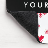 Rote Schneeflocken, Ihr Name, Personalisieren Mousepad (Ecke)